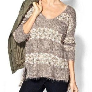NWOT FREE PEOPLE "Linus Stripe" Wool Blend Sweater, sz S